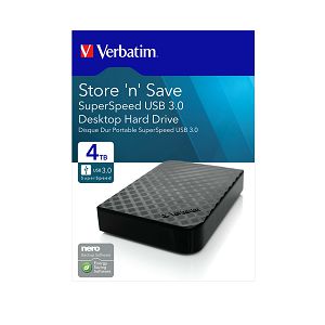 VERBATIM Store 'n' Save 4TB USB 3.0 3.5" zunanji disk