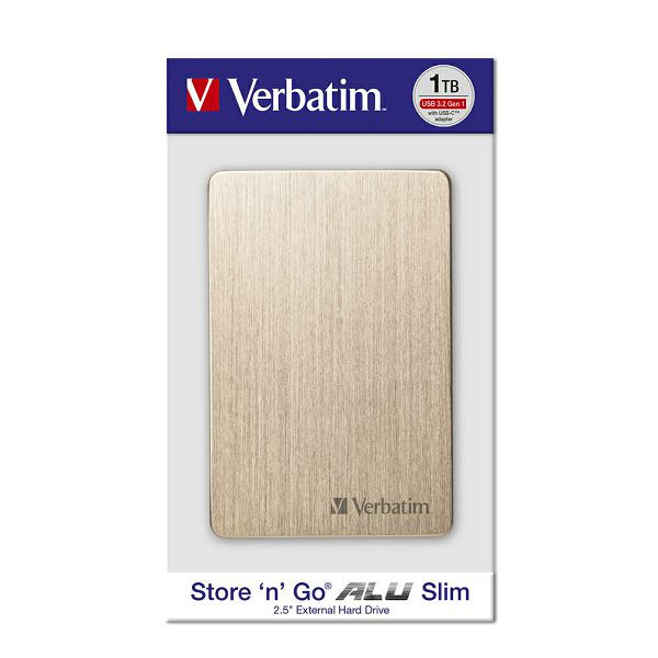 053664 Verbatim Store'n'Go ALu Slim 1TB USB 3.0 2,5'' Gold zunanji disk