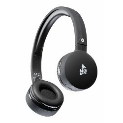 MUSICSOUND Bluetooth naglavne slušalke, črne