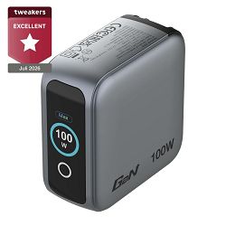 30239 VERBATIM Hišni polnilec MINI GAN 100W DISPLAY 3PORT