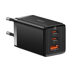 BASEUS hišni polnilec GaN4 40W, 2x USB-C, črn 
