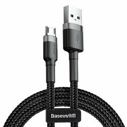 BASEUS kabel Cafule, USB - micro, 1m, 2,4A črna+siva