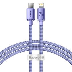BASEUS kabel USB-C - Lightning, 1,2m , 20W, vijoličen