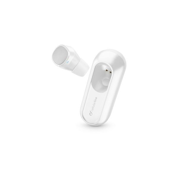 CellularLine BT ušesna mono slušalka, POWERMINI, bela