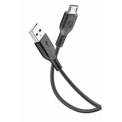 CellularLine USB kabel, 0,6m MicroUSB, črn