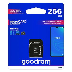 GOODRAM microSD 256GB 100MB/s M1A spominska kartica