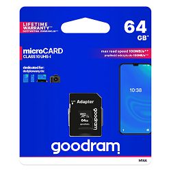 GOODRAM microSD 64GB 100MB/s M1A spominska kartica