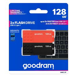 Goodram UME3-1280MXR11-2P USB ključek, 128GB, 2 kosa