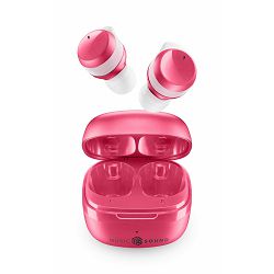 Music Sound FLOW, Bluetooth TWS ušesne slušalke, roza