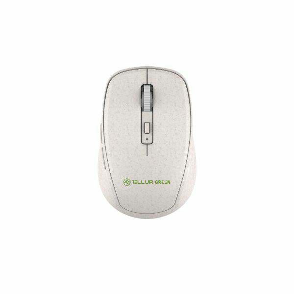 Tellur Green brezžična miška, 2,4 Ghz, Nano sprejemnik, krem