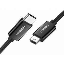 UGREEN US242 Kabel USB-C v Mini USB M/M 1m, črn