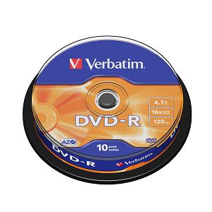 VERBATIM DVD-R AZO 4.7GB 16X MATT SILVER SURFACE 10PK